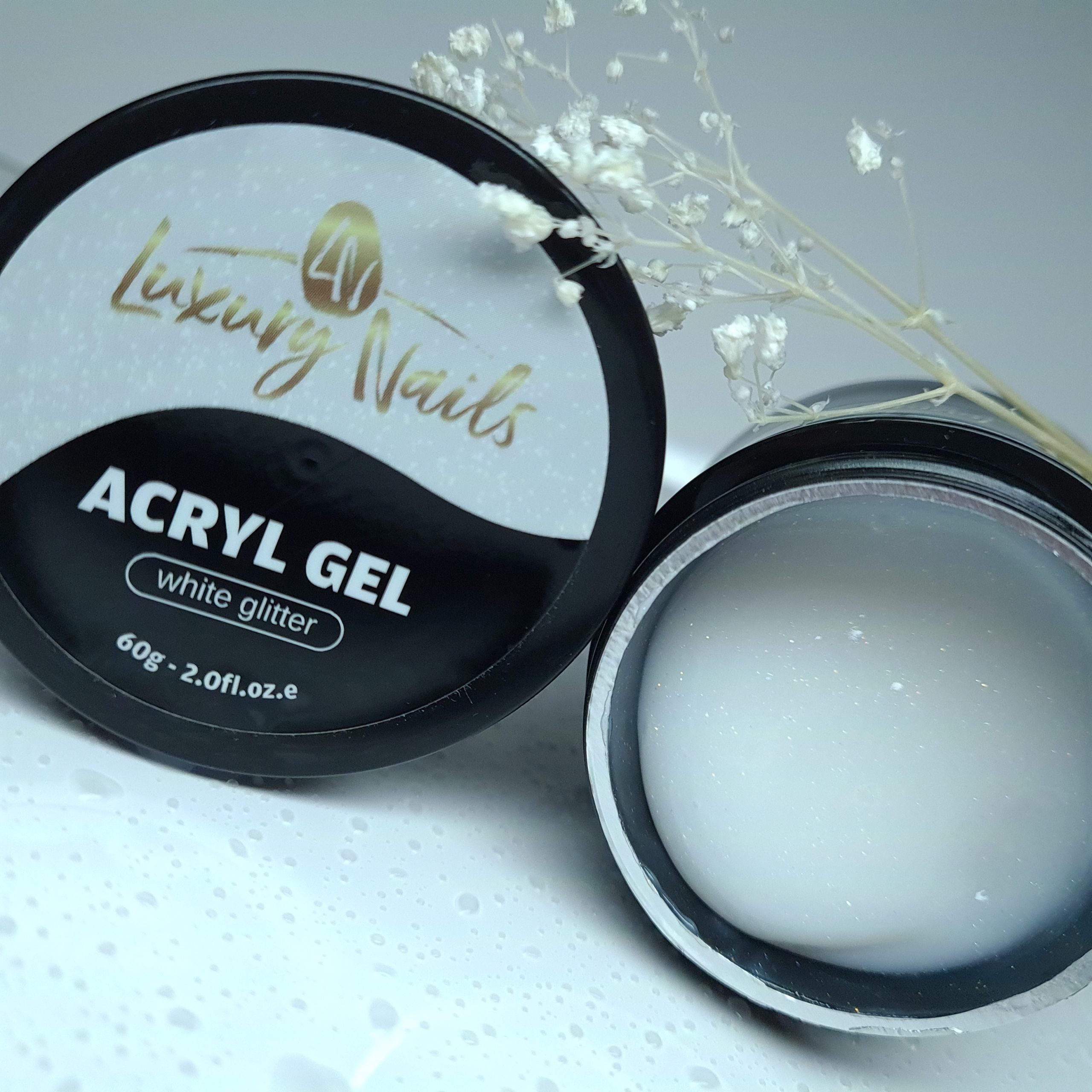 Luxury Nails by Attila Csemez - Acryl Gel – White Glitter tégelyes