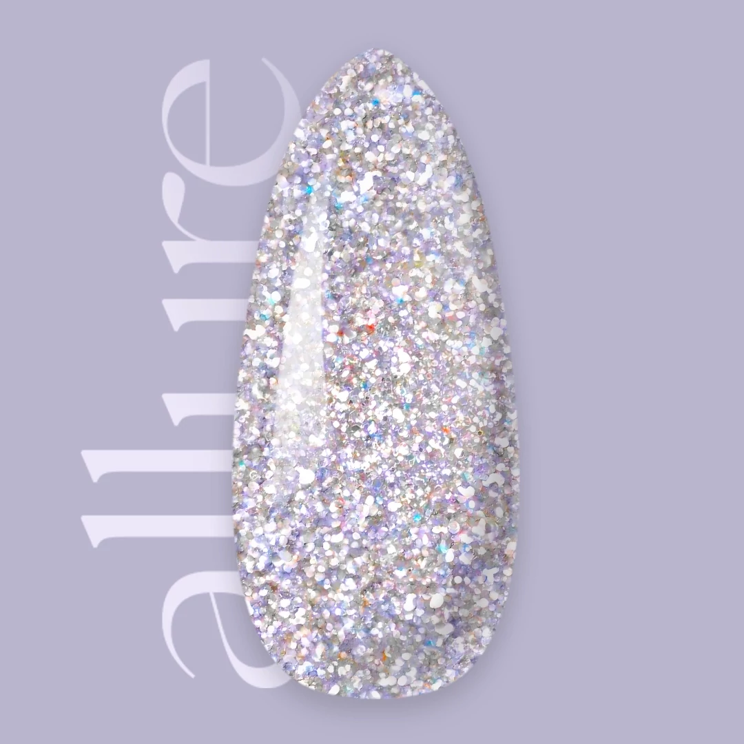 Allure G001 prémium ezüst csillámos effekt gél lakk